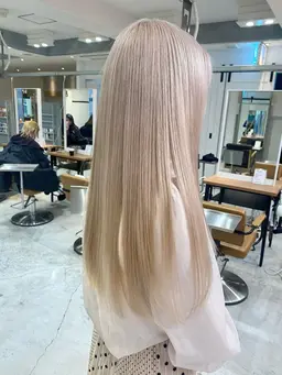 🌟全員使える🌟髪質改善酸熱トリートメントハイブリーチダブルカラーカラー/27000円✨