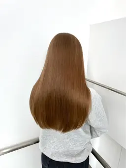 『ダメージレスでほんのり明るく🧡』ブリーチなしダブルカラー＋1STEPトリートメント✨