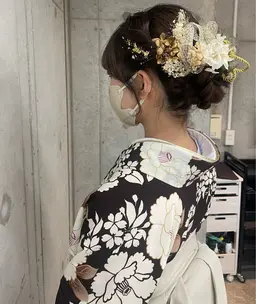 🌸卒業式袴着付け・ヘアセット・金箔,水引き,ラメ,リボン付き🌸🎓120分（目安時間）