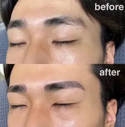 メンズハリウッドブロウリフトHBL(眉毛パーマ)＋美眉WAX脱毛＋眉毛カット(骨格診断付)