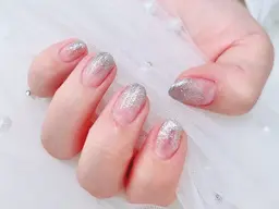 オフなし ラメグラデ(シルバー)