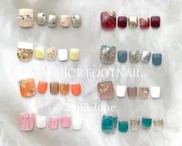 【FOOT定額デザインネイル】フットバス＆ケア込(ご新規様ジェルオフ無料)