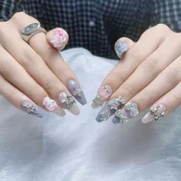 [自爪] 90分フリーデザイン•ストーン•パーツやり放題⭐️🌷人気No2 ¥11000 -> ¥9900 🉐