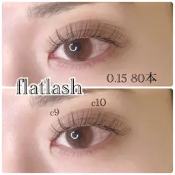 《技術向上メニュー☆》フラットラッシュ80本　他店付け足し不可　オフ500円LEDエクステオフ1000円