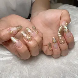 （オフなし）ウォーターケア付きラメグラデーションネイル💞
