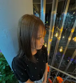 🫧 ツヤ髪ワンカラー🩰ふんわり可愛いナチュラル仕上げ💞Aujuaシャンプー🫧トリートメント付き!✨💆🏻♀️