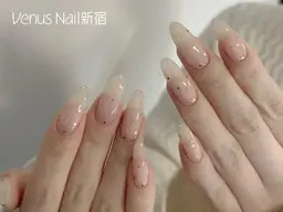オフなし限定　長さ出し10本＋チークマグネットフレンチ　ワンホンネイル