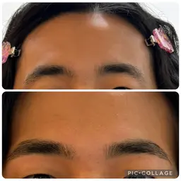 眉毛スタイリング　施術後眉メイクなし