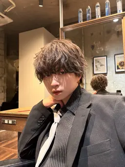 メンズカット+ワンカラーのみ【白髪染め込み】＋高濃度炭酸泉＋トリートメント