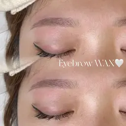 🪽眉毛WAX脱毛🪽メイク仕上げ（WAX、間引き、眉カット付き）
