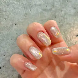 【ハンド】ジェルネイル・ミラー×マグネット💜⋆͛〈オフ込み〉