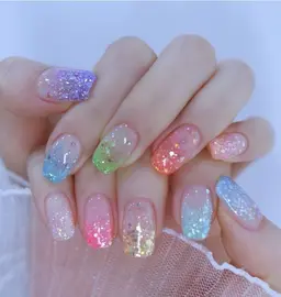 カラフルグラデーション『ベース透明』カラー変更🉑💓初回オフ無料💓