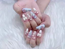 【店人気No.2★】持ち込みデザイン「パーツつけ放題」+10本長だし