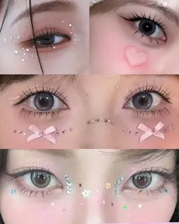 【キラキラフェイスに✨】フェイスビジューメイク(アートも可)土日祝+¥500