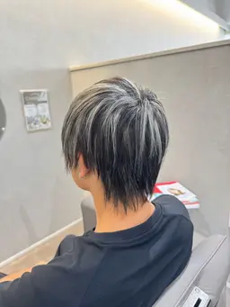 【✨メンズフルコースNo.2✨】カット+ハイライトカラー+パーマ+5stepトリートメント