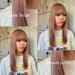 【カット】+【リタッチブリーチ】+【ベーシックトリートメント】