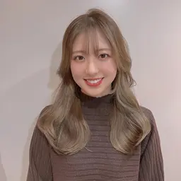 人気No3韓国くびれカット+ブリーチなし透明感カラー+ふんわりトリートメント