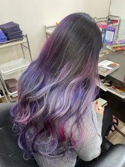 ブリーチ１回デザインカラー🌈🌈カット付き✂️