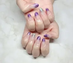 ラメグラデーションネイル(オフなし)