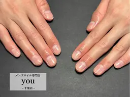 メンズ　クリアネイル