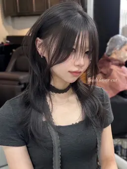 韓国ハッシュカット🐺🇰🇷＋tokioトリートメント4step🪽💫コテ巻き付🙆‍♀️#ハッシュカット