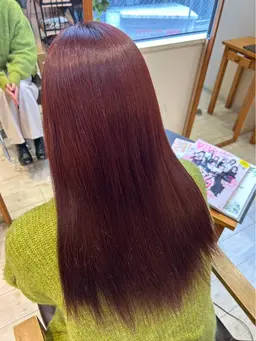 暖色🥀透明感ワンカラー＋髪質改善トリートメント