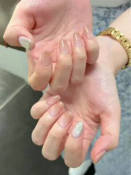 【オフなし】グラデーション+2本アートorストーン10粒