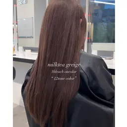 🧸透明感ミルクティーなら🧸ブリーチダブルカラー＋オリジナルトリートメント＋スタイリング