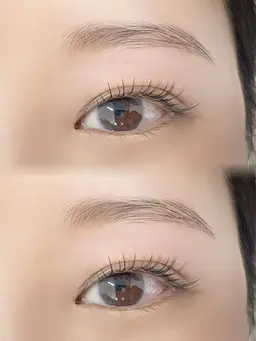 垢抜け🌟まつげパーマ+美眉waxスタイリング（眉周りの産毛除去）👀