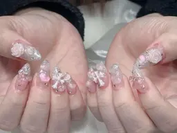 ♪チップ長さだし+ワンカラー+パーツつけ放題、オフあり+30分