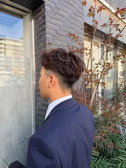 メンズカット+ハイライトカラー