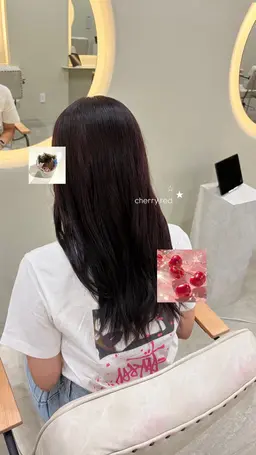 【2回目以降のお客様のみ♪】透明感ワンカラー+髪質改善トリートメント(超音波アイロン付き)