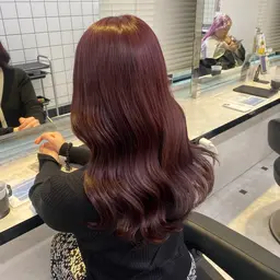 〘 🍒人気No. ３🍒〙似合わせカット➕透明感ワンカラー➕ヒアルロン酸トリートメント･:*+.