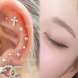 【両耳10個まで】💎耳ツボJewelry➕アイブロウwax✨