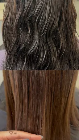 縮毛矯正＆treatment🌱⋆｡