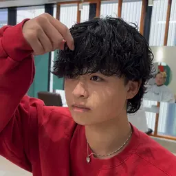 メンズ無造作パーマ➕高級シルクTr🌿