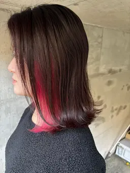 [ミニモ学割]カット+イヤリングカラー　女性限定　ロング料金無し