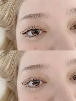 整形級の大変身✨目の形自由自在👀似合わせパリエク(まつげパーマ+まつげエクステ)本数80本