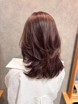 レディースカット ウルフカット くびれミディアム 肩下ロングボブ 韓国風 ミディアムの方🎀 詳細見てください⬇️