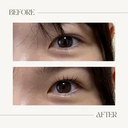 下まつげパーマモデル✨（上まつげメニューを利用される方のみ）ご予約時にご希望の上まつ毛メニューをお伝えください♪