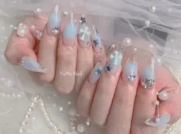 【オフなし】 長さだし10本デザイン自由✨パーツ&ストーンつけ放題.   🍄🍀アート持ち込み🆗✨