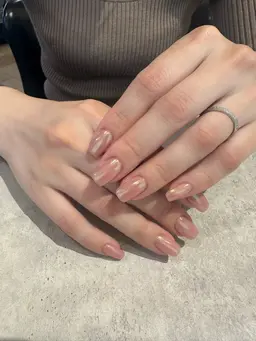 パラジェル🩵オフありミラーネイル🩵