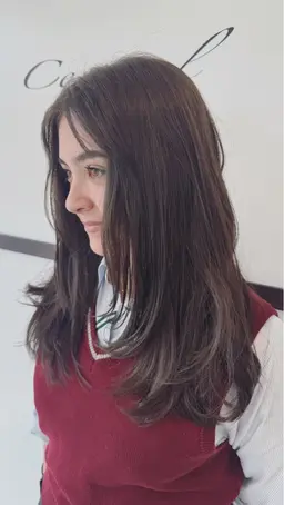 【✨ブリーチなしで垢抜け✨】柔らか透明感ダブルカラー🌿＋Aujuaトリートメント💎