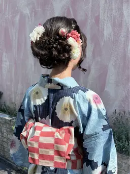 【季節限定🎇】浴衣着付け(ヘアセット込)👘 ♡