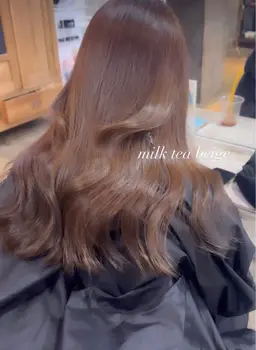 【ハイトーン👱‍♀️】ダブルカラー🌟ブリーチ＋カラー＋高保湿ミルクカラー＋コテ巻き付#ハイトーン#ブリーチカラー