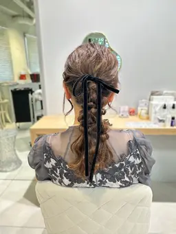 【✨️期間限定✨️】🎀お呼ばれヘアセット🎀編みおろし🎀       朝​〜​⭕️