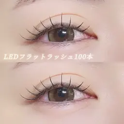 LEDフラットラッシュ100~140本⋆⸜🎀⸝‍⋆(Lカール変更可･本数により値段変動致します)