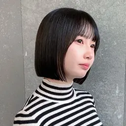 前髪カット+前髪縮毛+エヌドットカラー＋シャンプーブロー