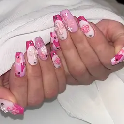 〈持ち込みデザイン💝〉Fコース✨（片手アート3​〜​5本程度）