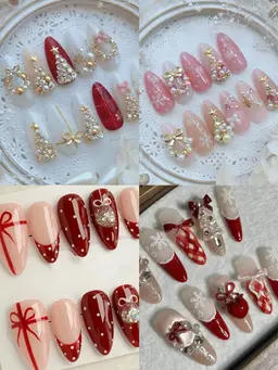 🎄12月限定🎄 クリスマスネイル 10本長さ出し可能・アート無制限!今だけの特別キャンペーン 9580y❤️❤️❤️